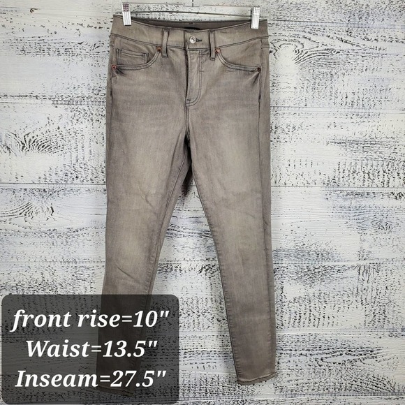 Express Denim Jeans Gray Blue Casual Skinny Mid Rise Size 4R Pants Lot of 2 - Picture 8 of 9